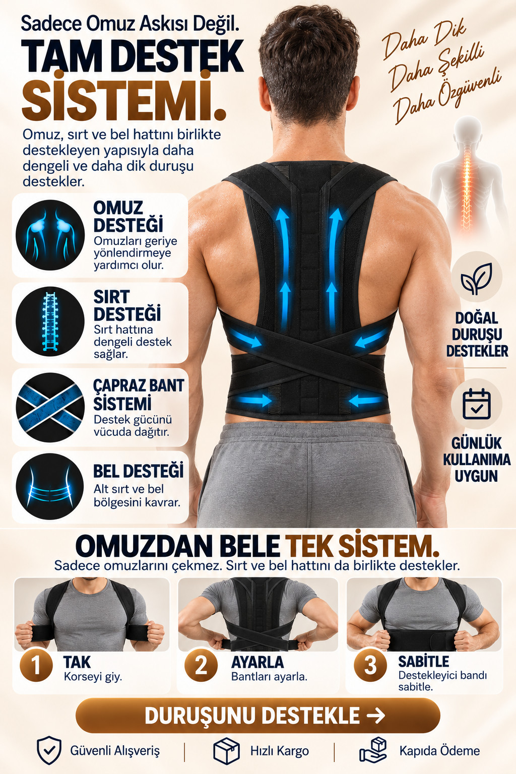 Mila Pars Slimlift omuz, sırt ve bel destek sistemi
